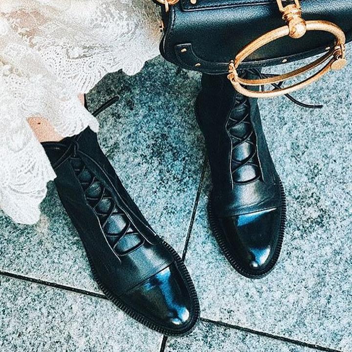 Celeste | Lace-Up Leather Boots