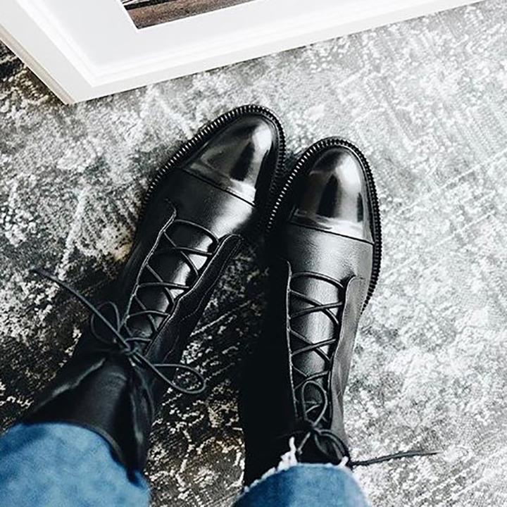 Celeste | Lace-Up Leather Boots