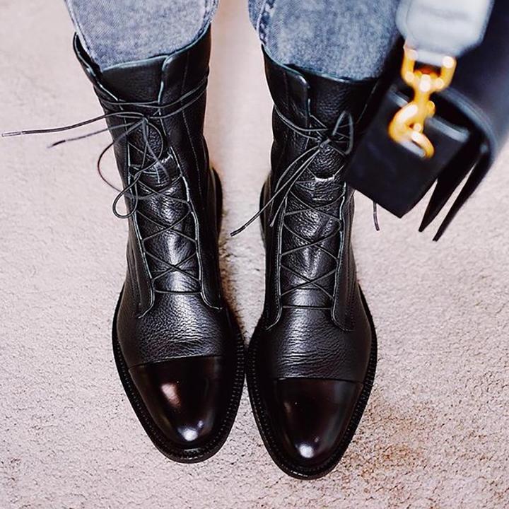 Celeste | Lace-Up Leather Boots