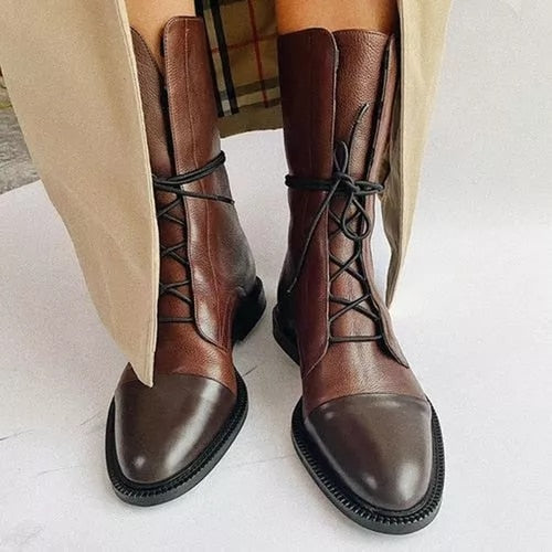 Celeste | Lace-Up Leather Boots