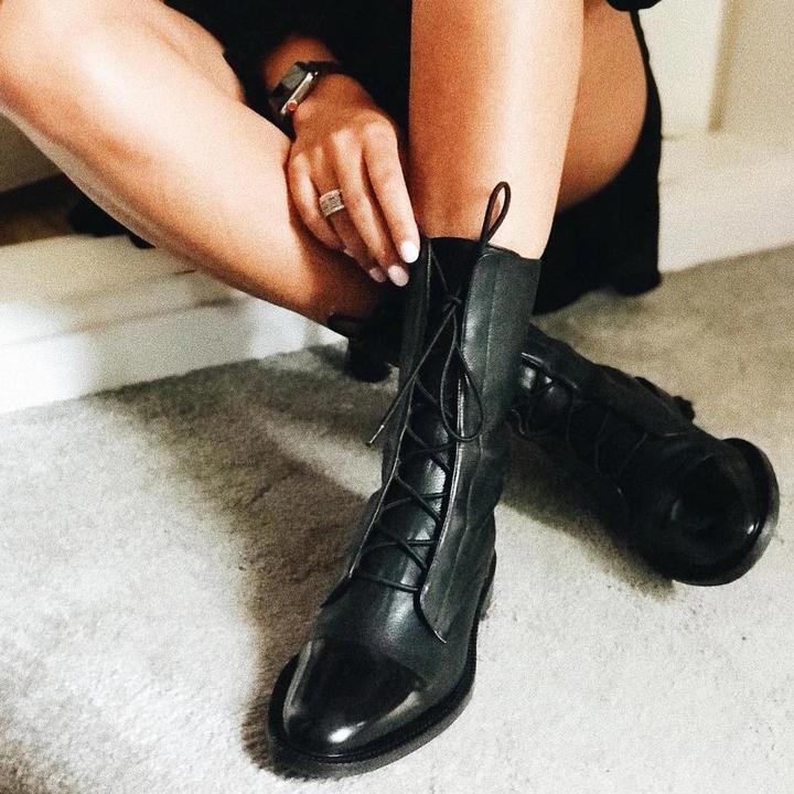 Celeste | Lace-Up Leather Boots