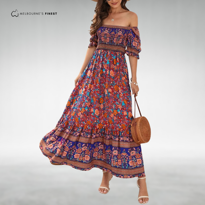 Liesl | Boho Off-Shoulder Maxi Dress