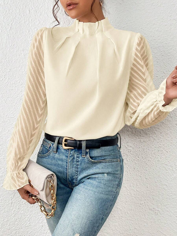 Vivienne | Sheer Sleeve Blouse