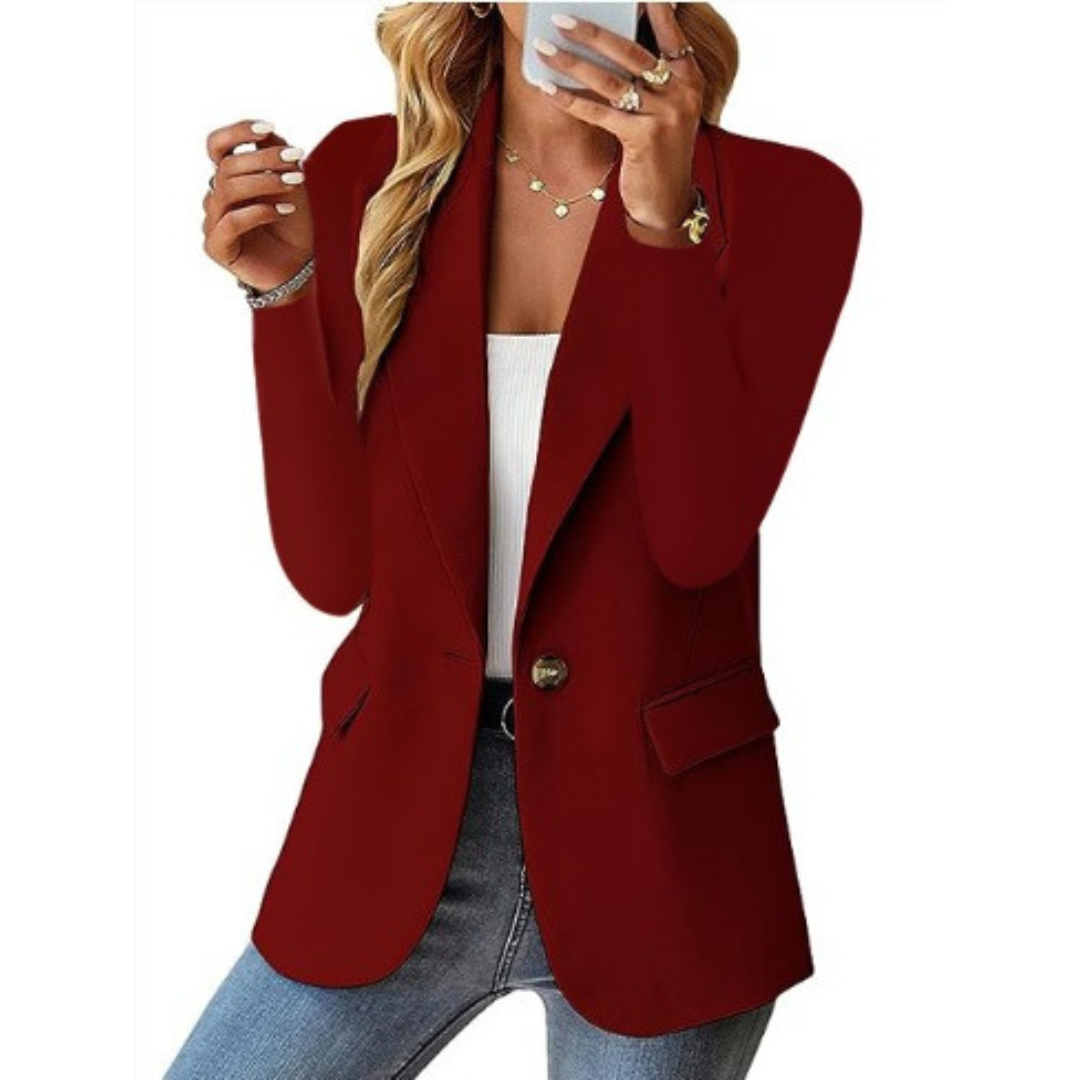 Aubrielle | Classic Single-Button Blazer