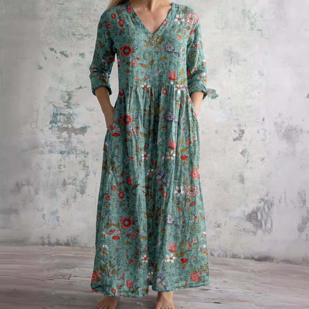 Gertrud | Boho Floral Maxi Dress