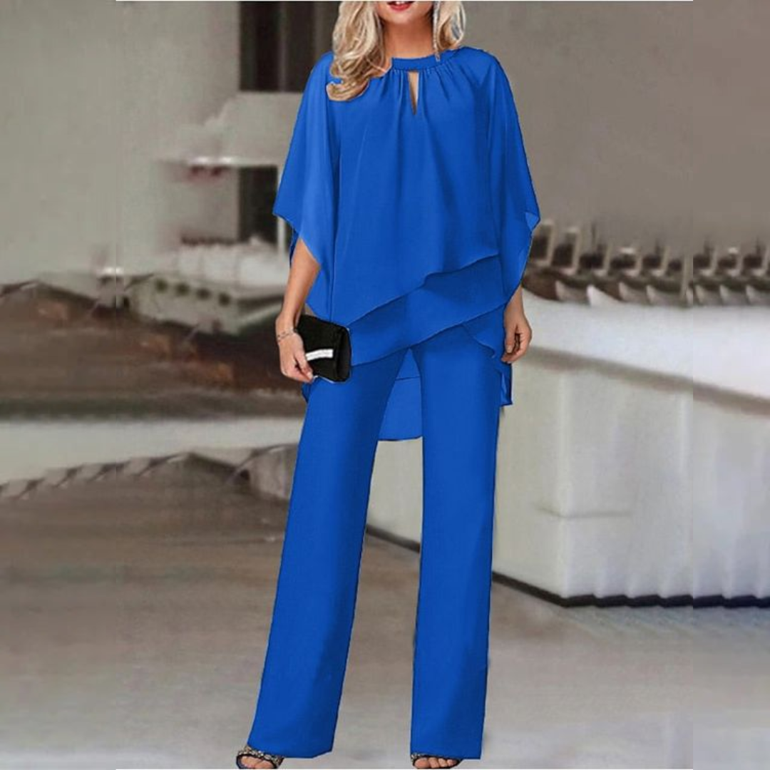 Valessia | Elegant Draped Pant Set