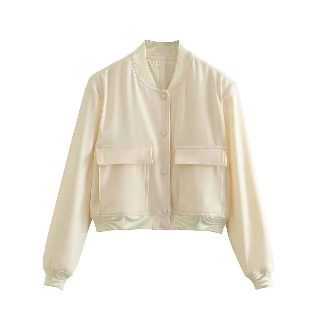 Bea | Cropped Bomber Jacket