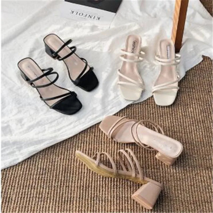 Solene | Minimalist Block Heel Sandals