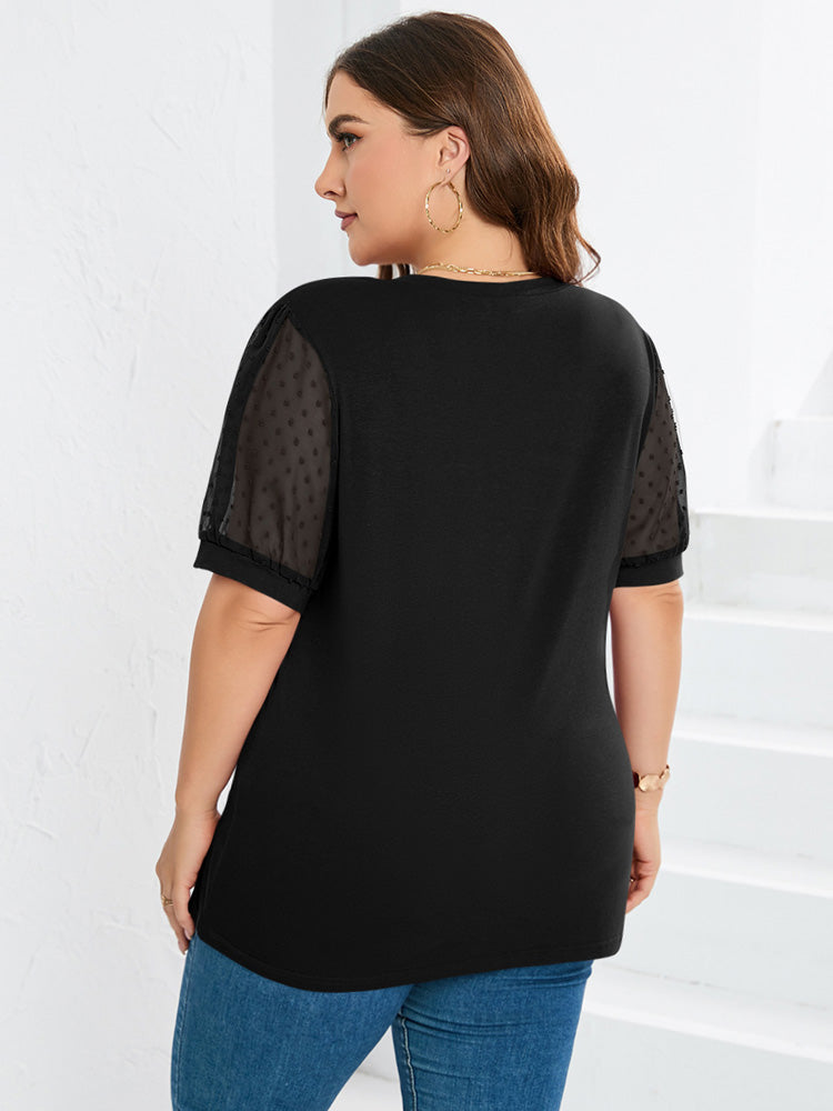 Gina | Puff Sleeve V-Neck Top