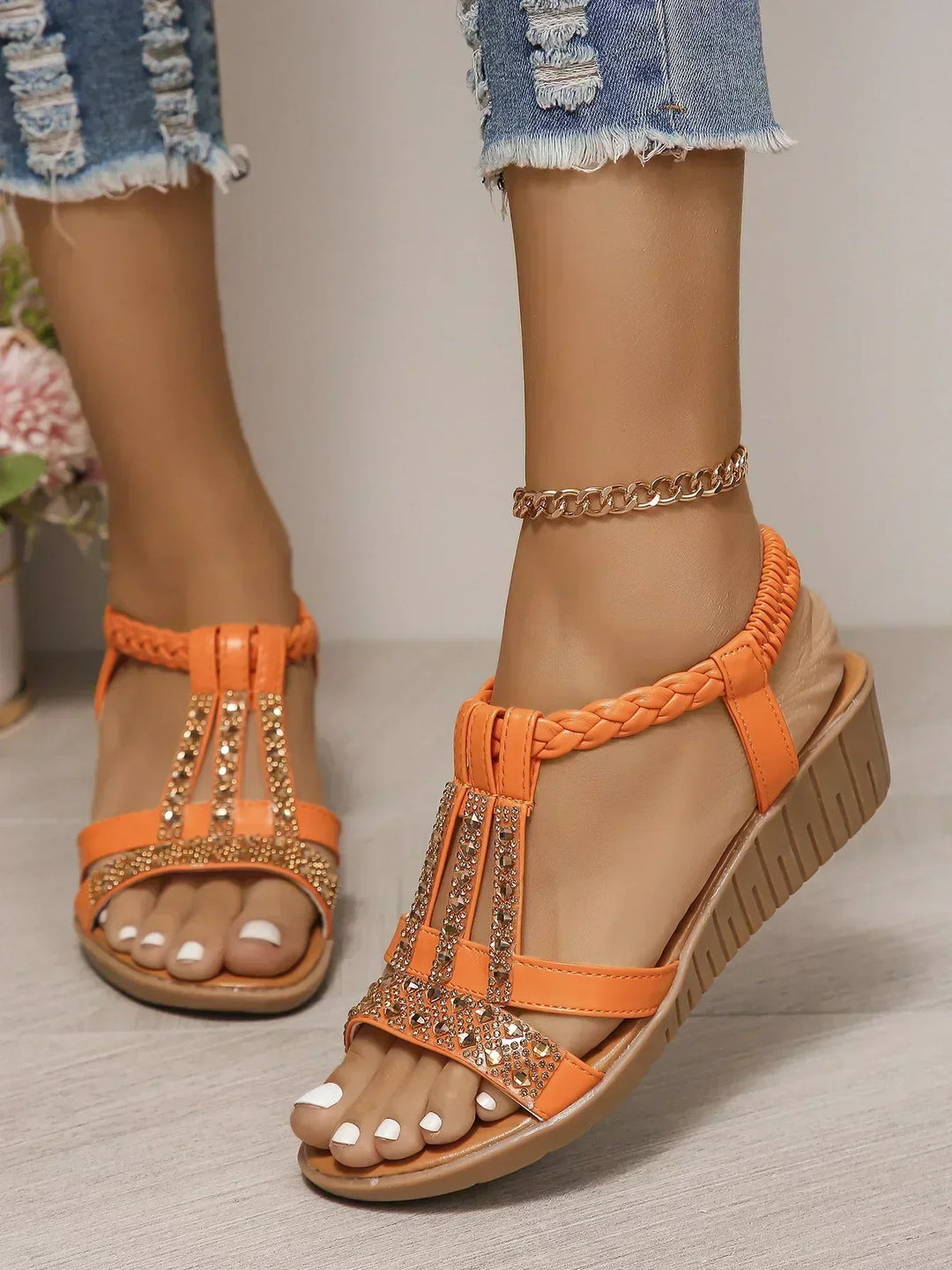 Zahara | Boho Beaded Sandals