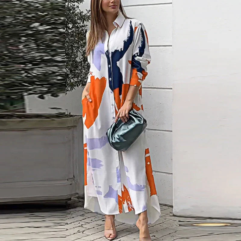 Liselotte | Abstract Shirt Dress