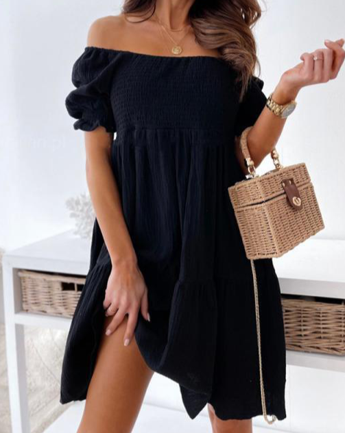 Fiorenza | Off-Shoulder Tiered Dress