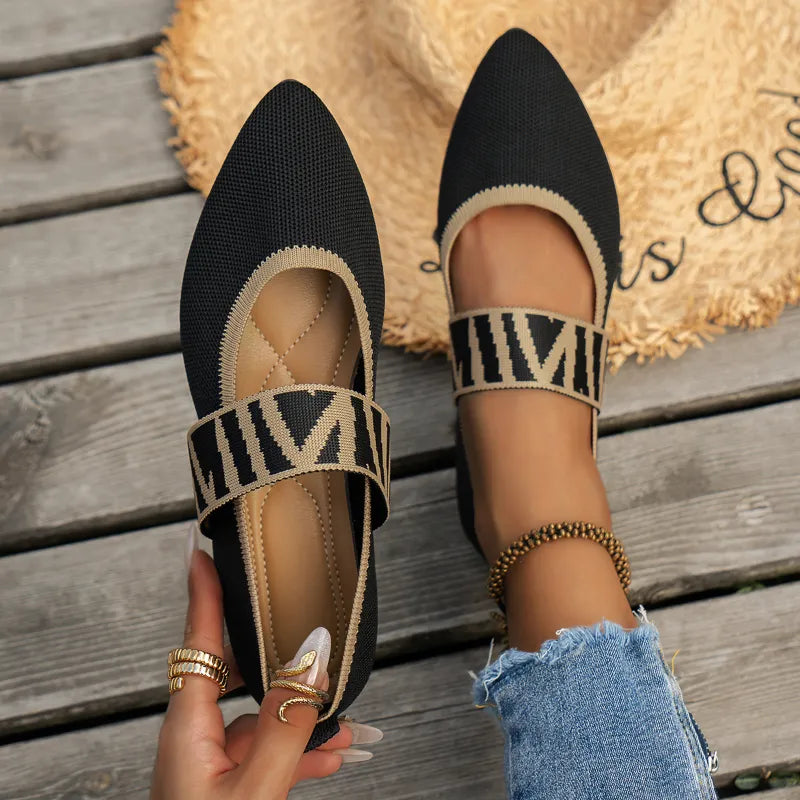 Noa | Knit Mary Jane Flats