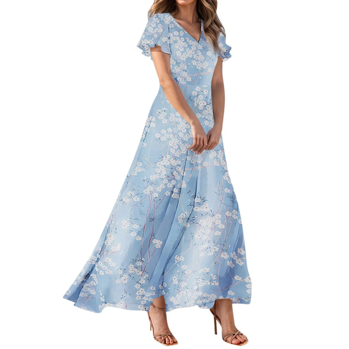 Helga | Floral Chiffon Maxi Dress