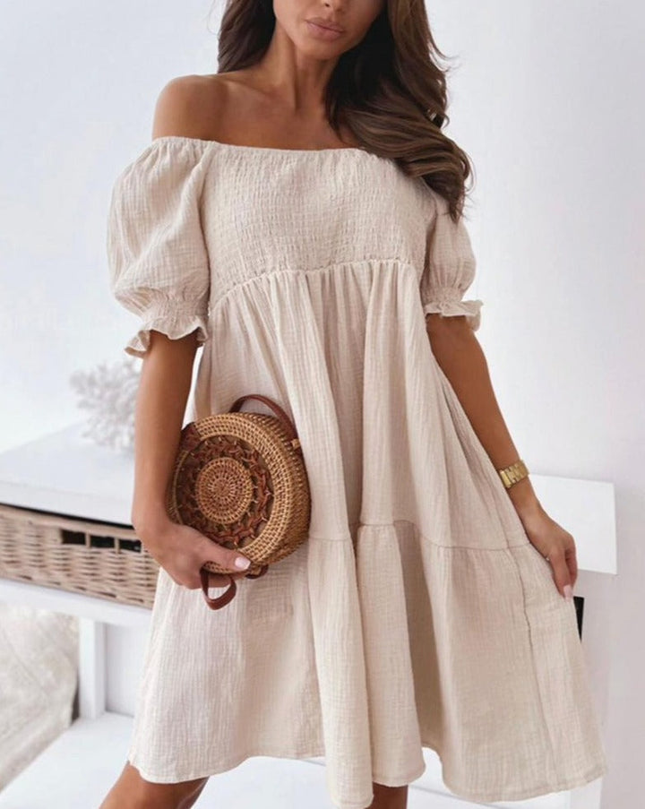 Fiorenza | Off-Shoulder Tiered Dress