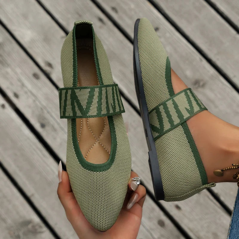 Noa | Knit Mary Jane Flats