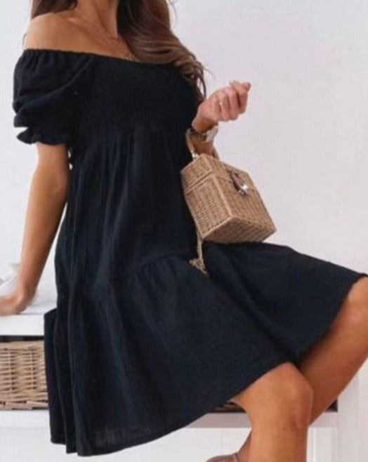 Fiorenza | Off-Shoulder Tiered Dress