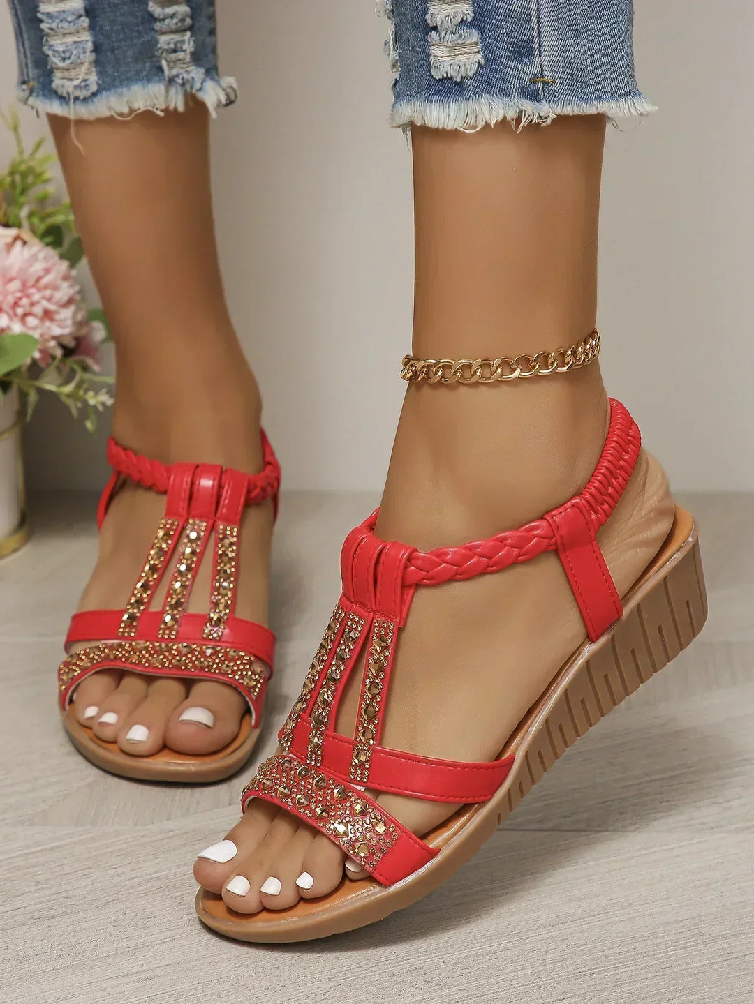 Zahara | Boho Beaded Sandals