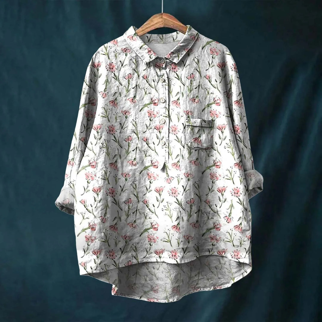 Dazzy | Floral Linen Button-Up