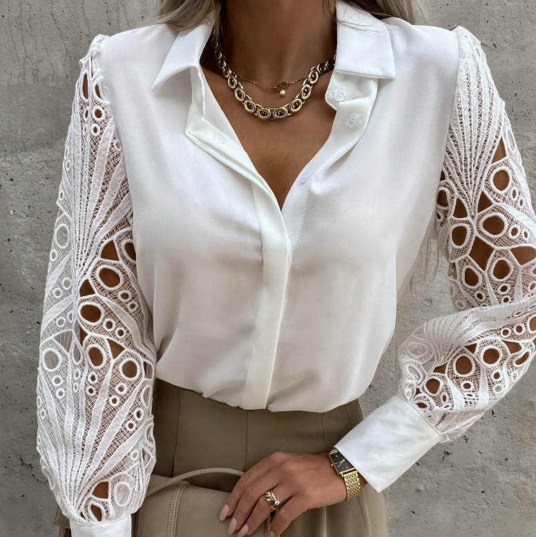 Dani | Lace Sleeve Blouse