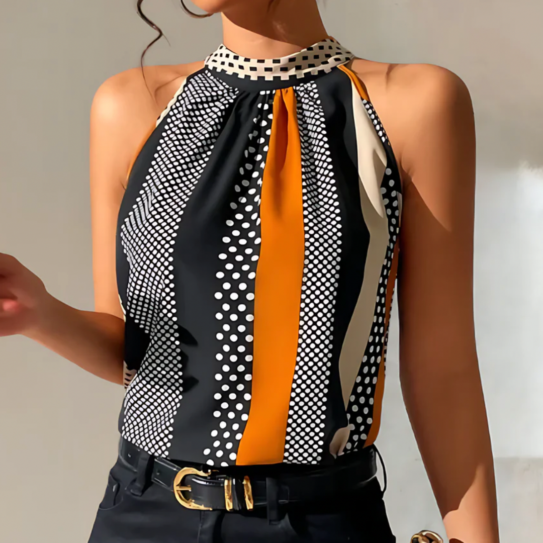 Cara | Retro Halter Blouse