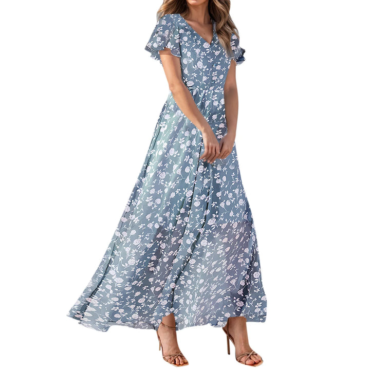 Helga | Floral Chiffon Maxi Dress