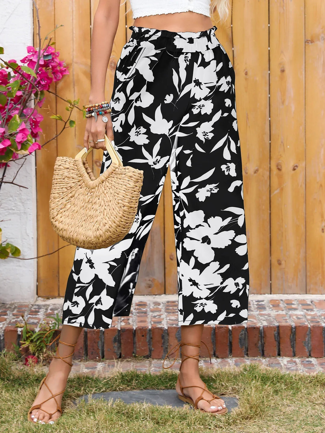 Vinny | Floral Wide-Leg Pants