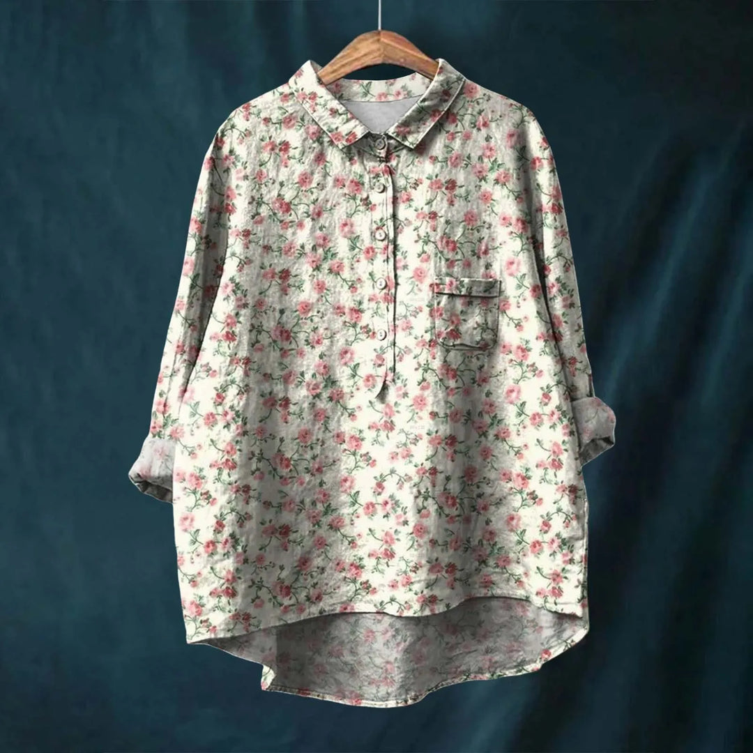 Dazzy | Floral Linen Button-Up