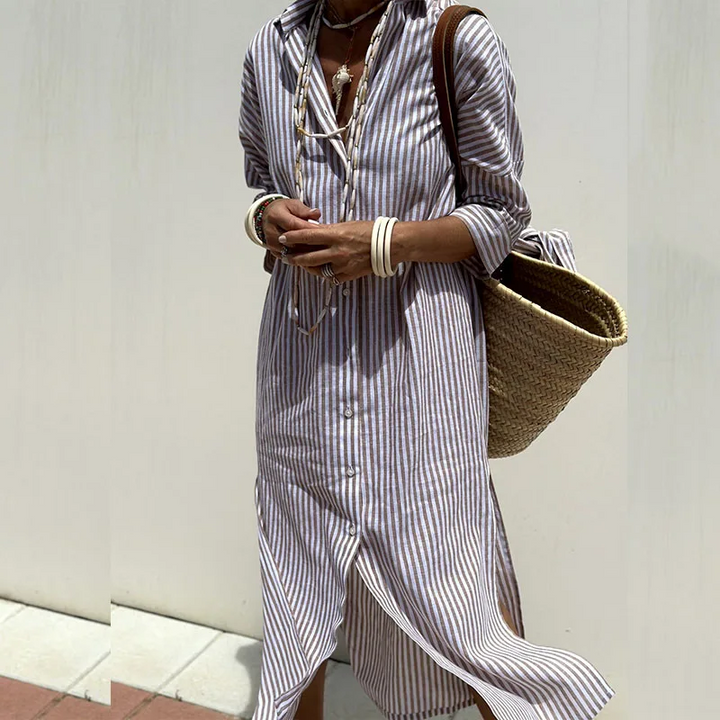 Vlastislava | Striped Shirt Dress