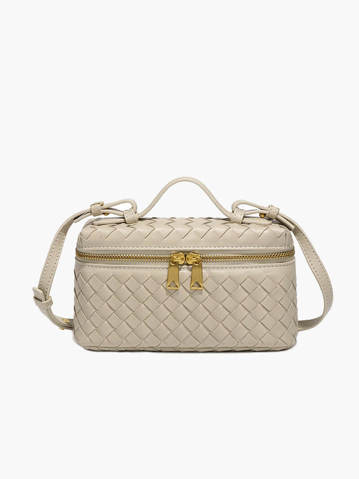 Elise | Woven Leather Vanity Case