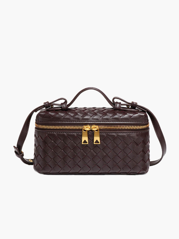 Elise | Woven Leather Vanity Case