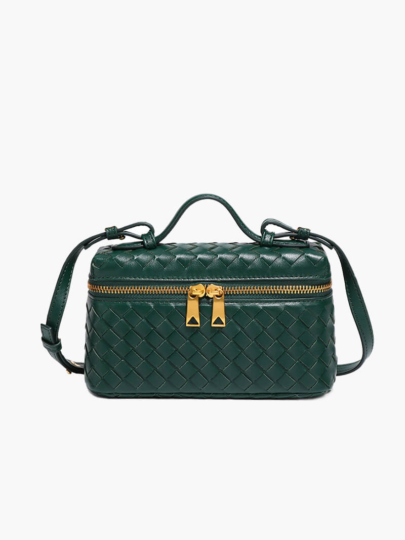 Elise | Woven Leather Vanity Case