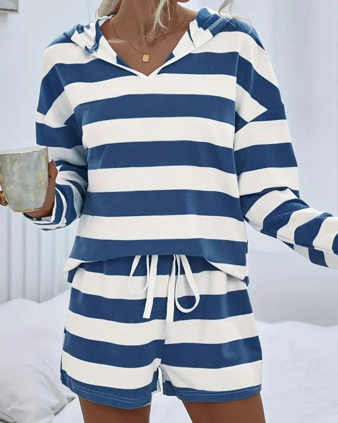 Marina | Striped Hoodie Set