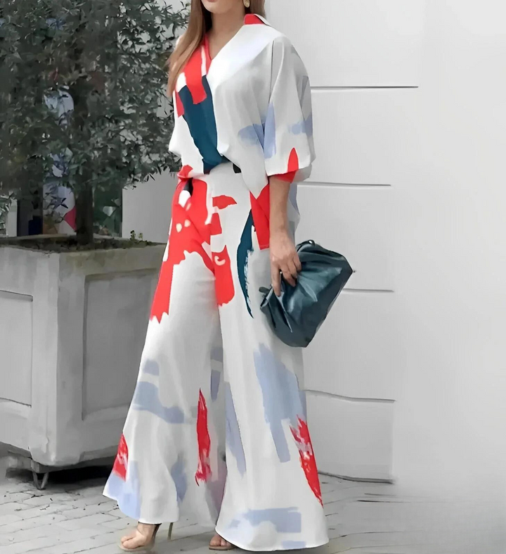 Hyeri | Abstract Wide-Leg Set