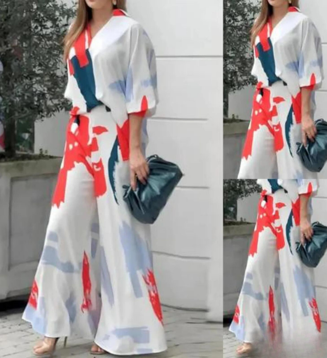 Hyeri | Abstract Wide-Leg Set