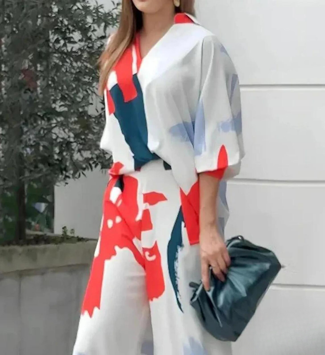 Hyeri | Abstract Wide-Leg Set