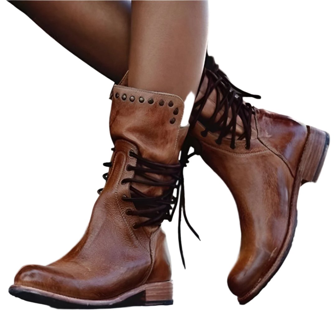 Renata | Vintage Lace-Up Boots