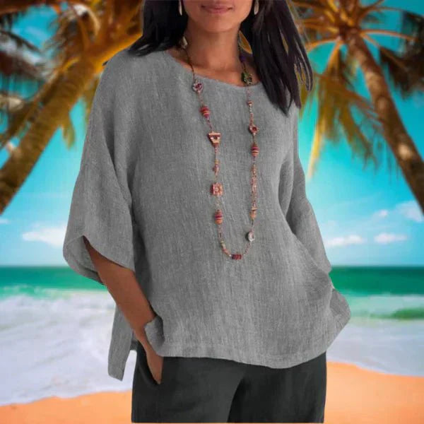 Summer | Linen Beach Blouse