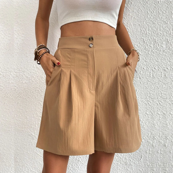 Vaelora | Tailored Pleated Shorts