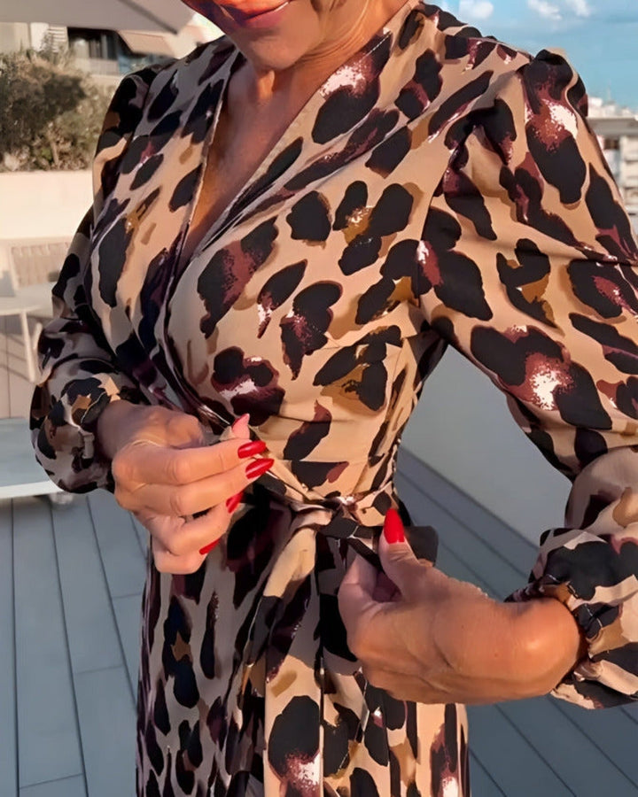 Lucrezia | Leopard Print Wrap Dress