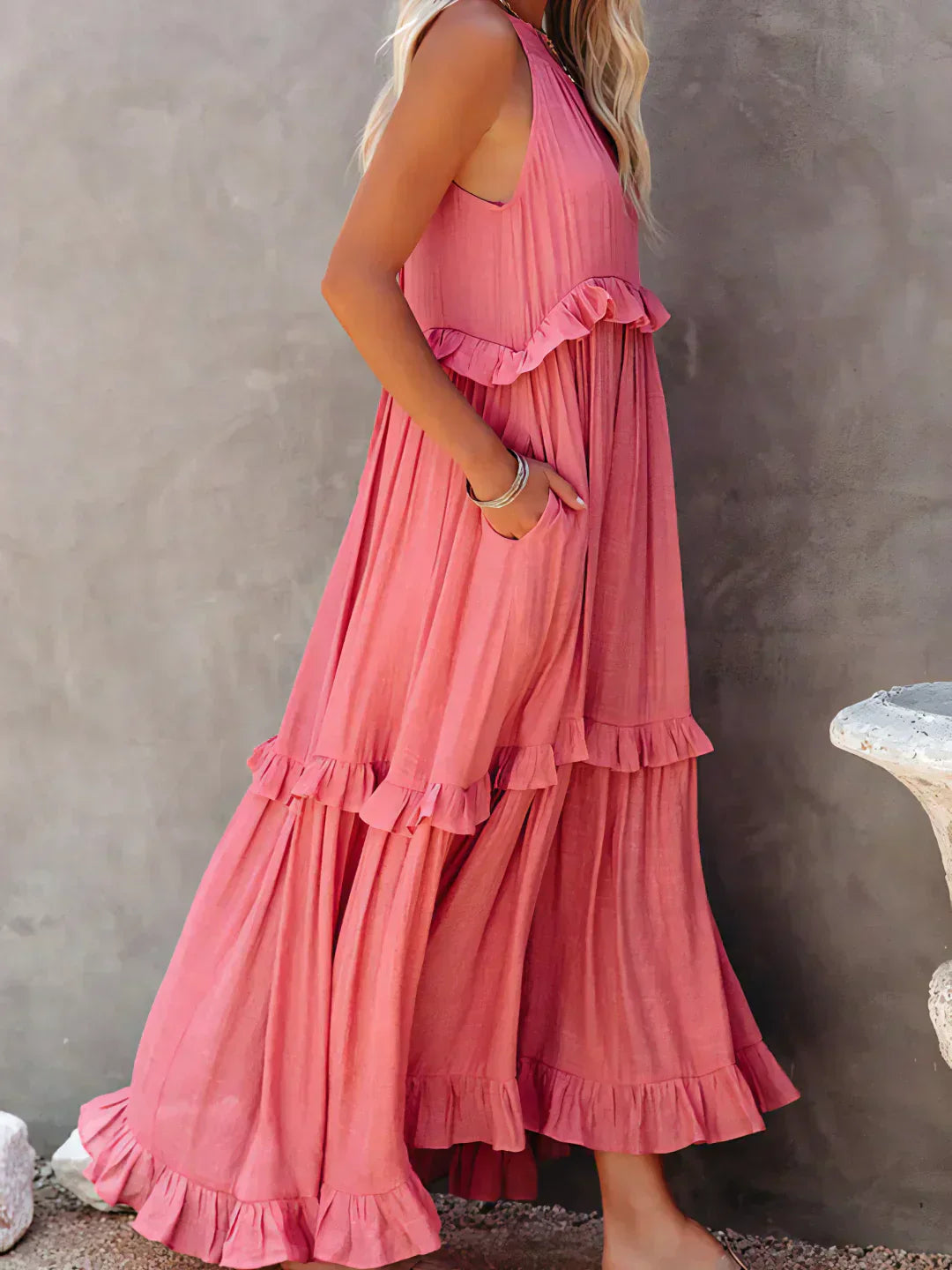 Blanka | Boho Ruffle Maxi Dress