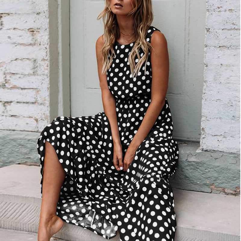 Lenka | Polka Dot Maxi Dress