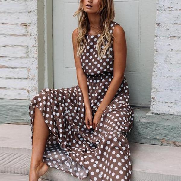 Lenka | Polka Dot Maxi Dress