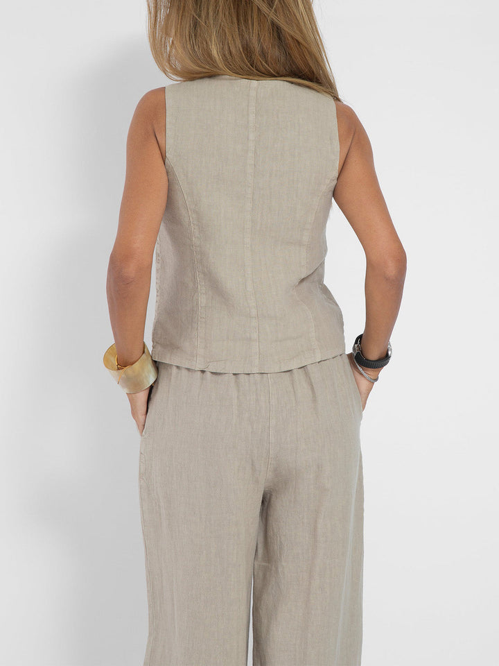 Vesper | Linen Wide-Leg Set