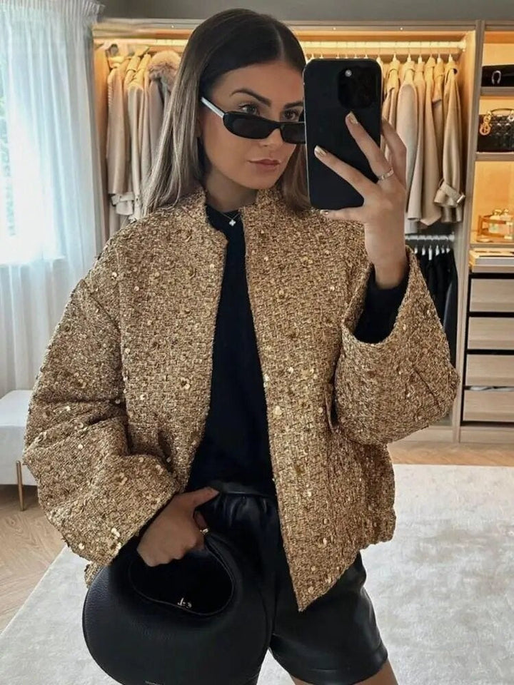 Lyz | Sequin Tweed Jacket