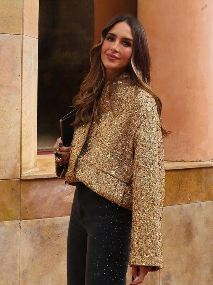 Lyz | Sequin Tweed Jacket