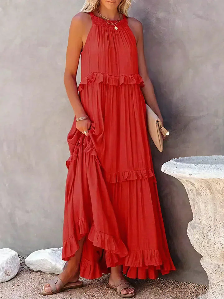 Blanka | Boho Ruffle Maxi Dress