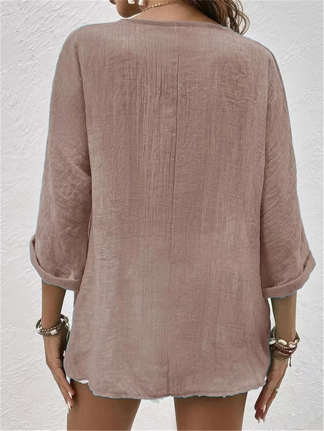 Emery | Linen Button-Down Blouse