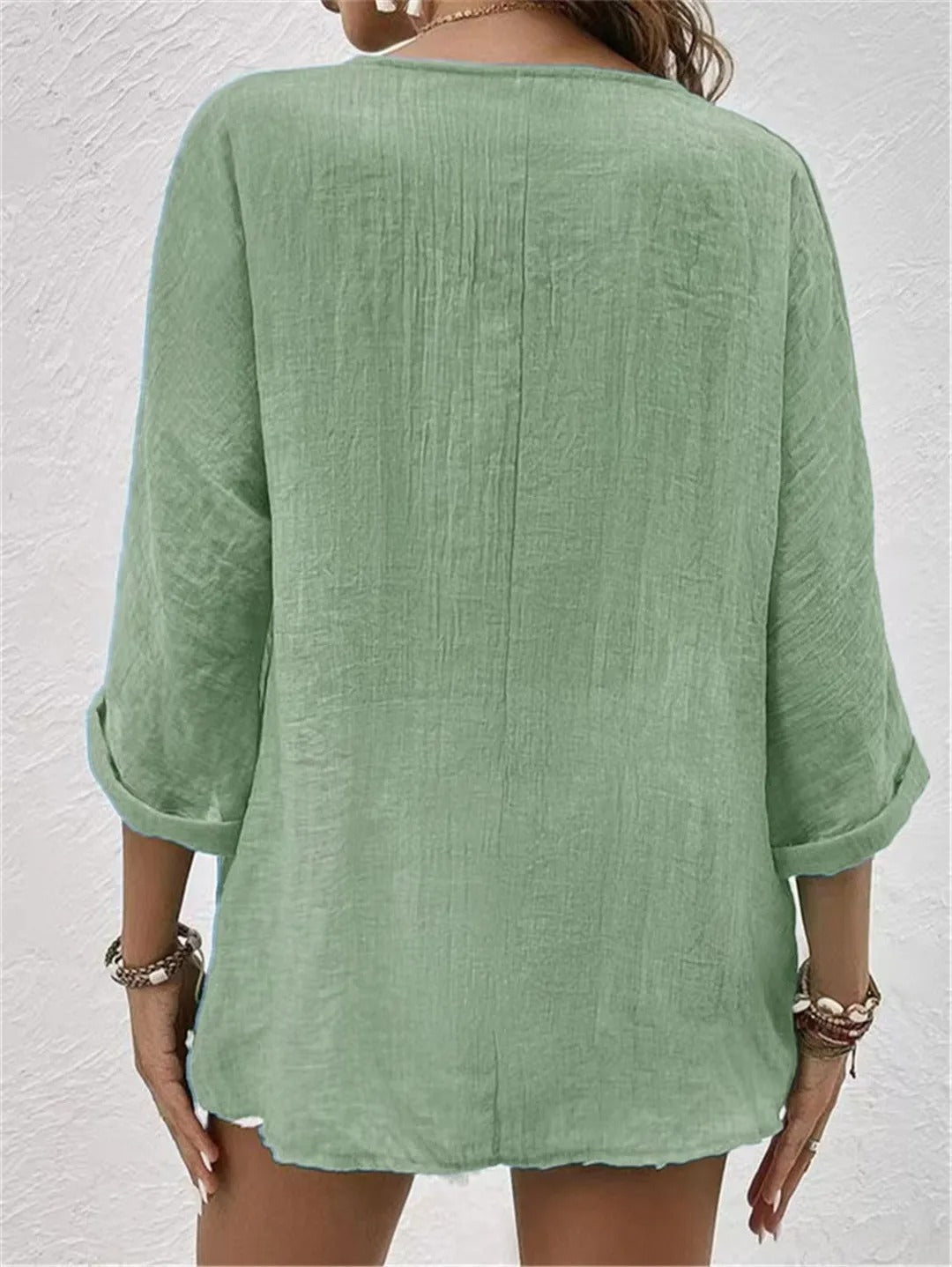 Emery | Linen Button-Down Blouse