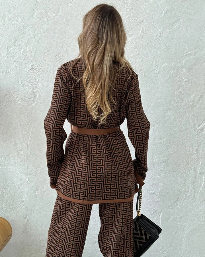 Serena | Knit Belted Set